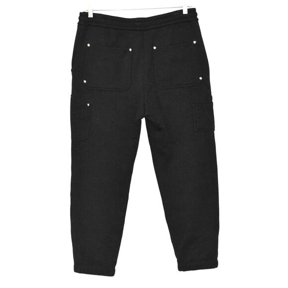 B8 NEW 032C Black Organic Cotton Straight Leg Paneled Track Pants Size L $385 - Picture 5 of 9